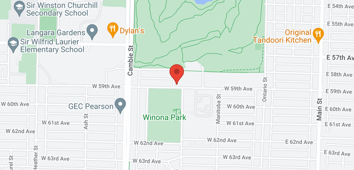 map of 203 389 W 59TH AVENUE